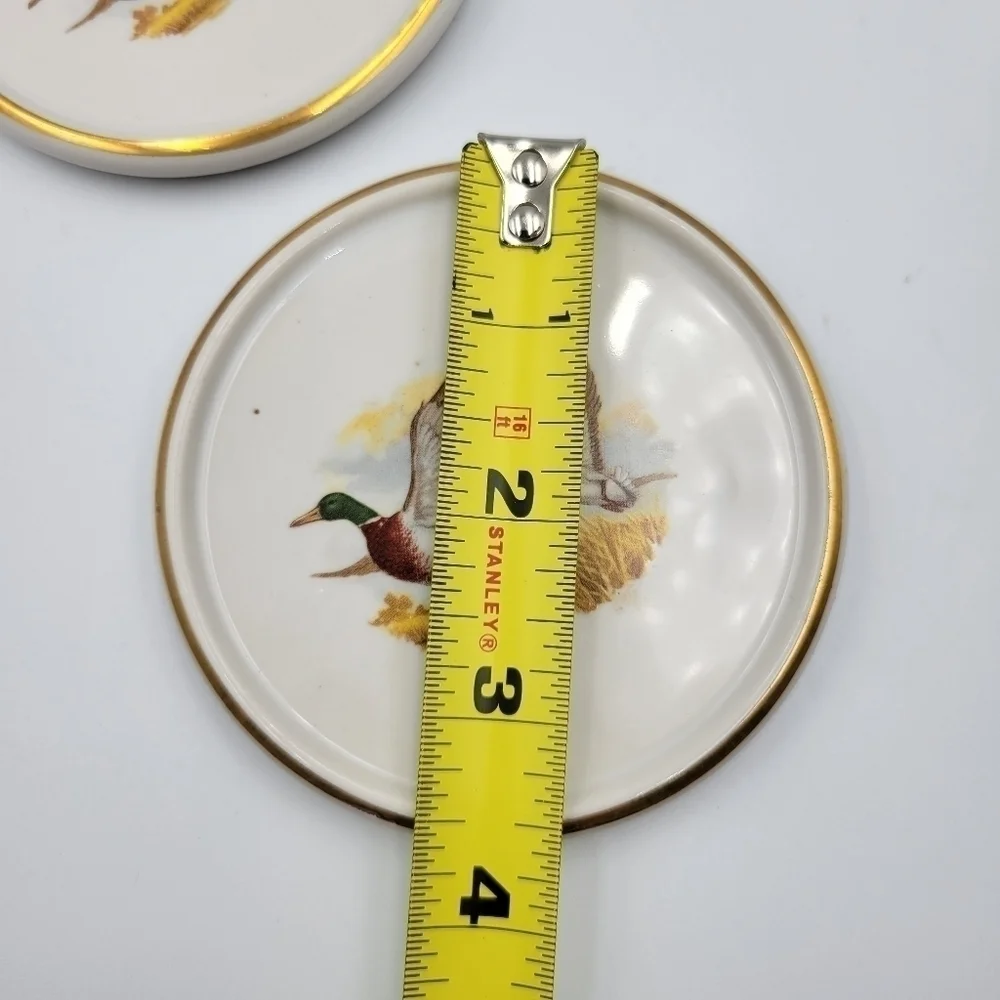Set of 2 Vintage Pheasant Drink Coasters